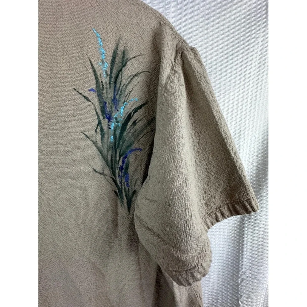 California Prototype Handpainted Siamese Cat‎ Short SLV Button Up Shirt OOAK XXL